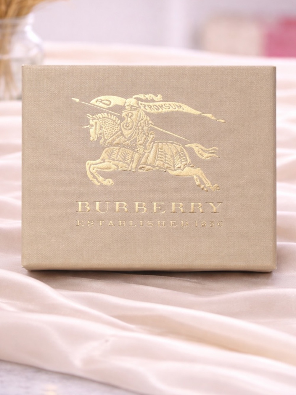 Burberry Metallic Bronze Card & Key Holder Set with House Check - Picture 7 of 8
